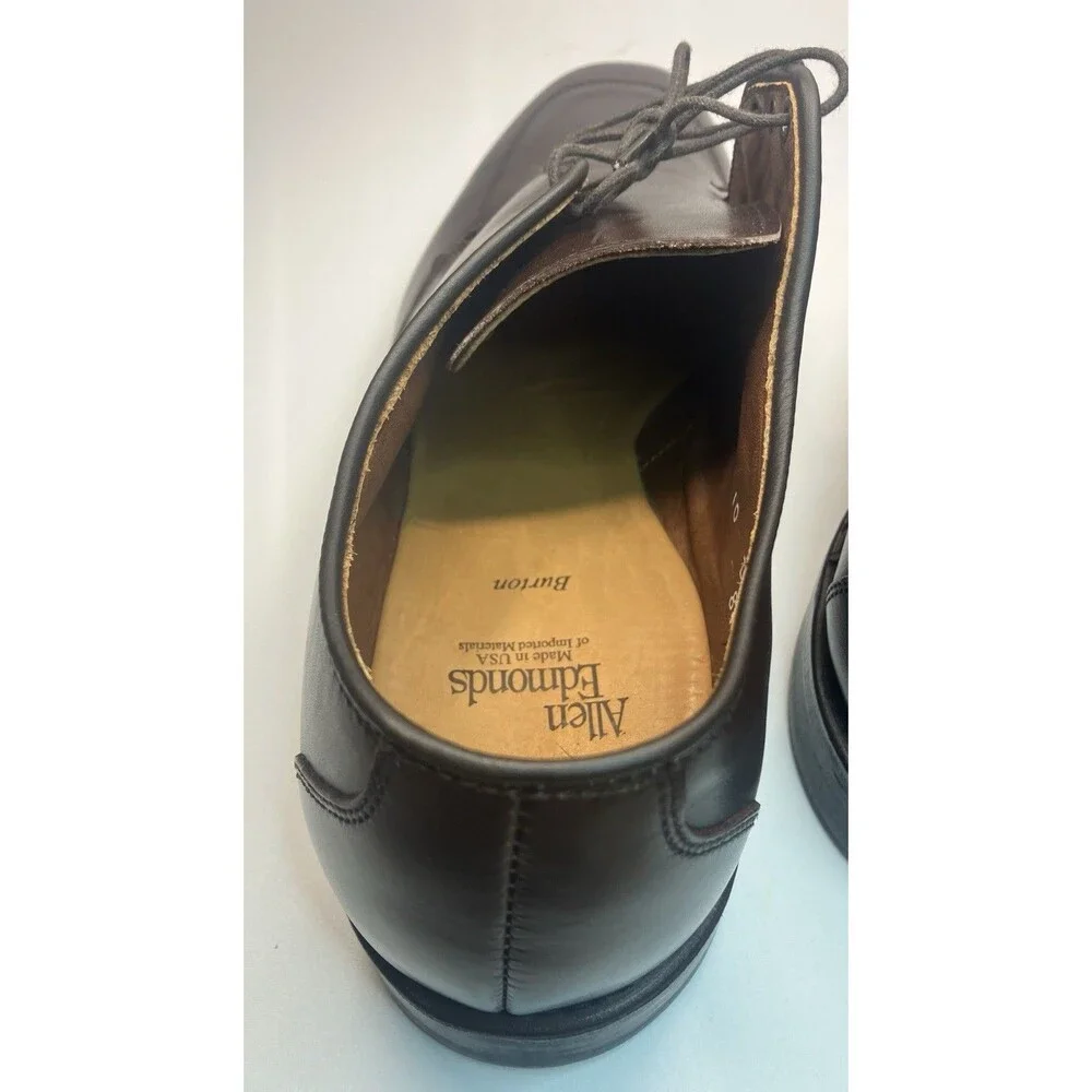 Allen Edmonds Burton Men’s Oxford Dress Shoes Brown Leather Sz 10 D EUC